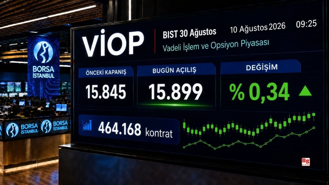 Ağustos Vadeli BIST 30 Endeks Kontratı Haftaya Yükselişle Başladı