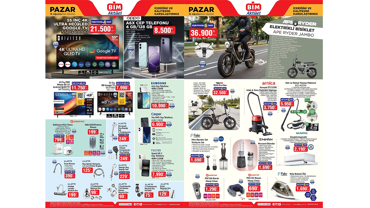 BİM's 16-22 August Aktüel Products: Reshaping Shopping Lists with Deals